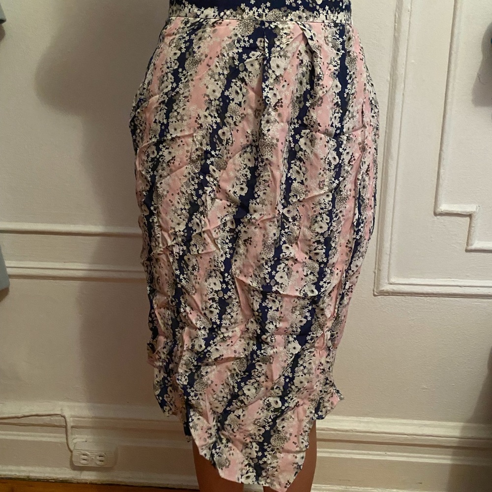 Carven asymmetrical floral skirt